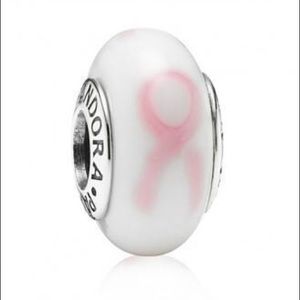 Pandora Morrano Glass Bead Breast Cancer Awareness